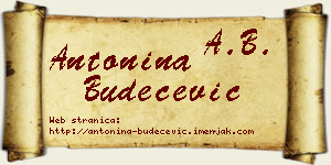 Antonina Budečević vizit kartica